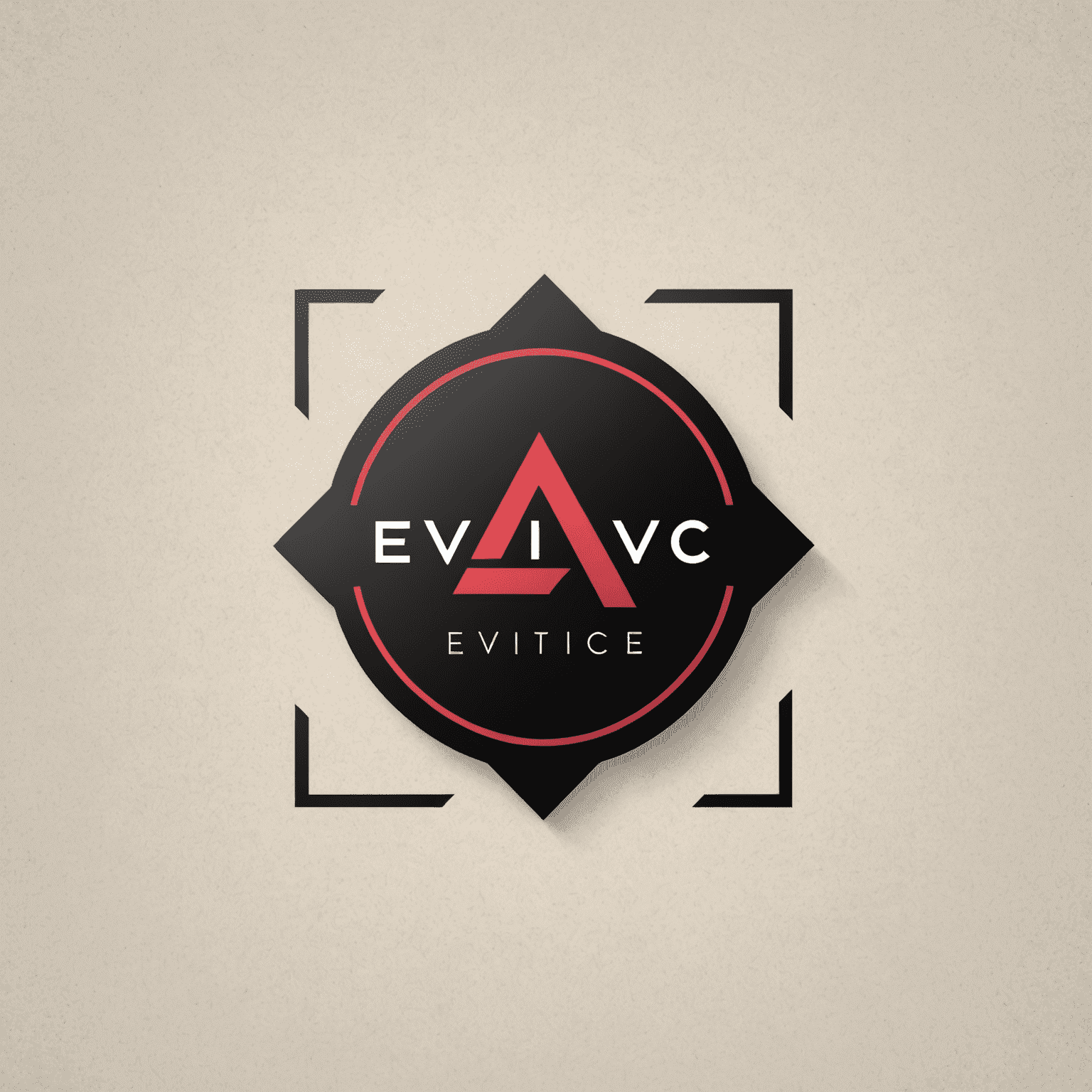 Eviivc logo - Modern and sleek design incorporating red, pink, and black elements, symbolizing efficient management tools for guest houses and mini-hotels