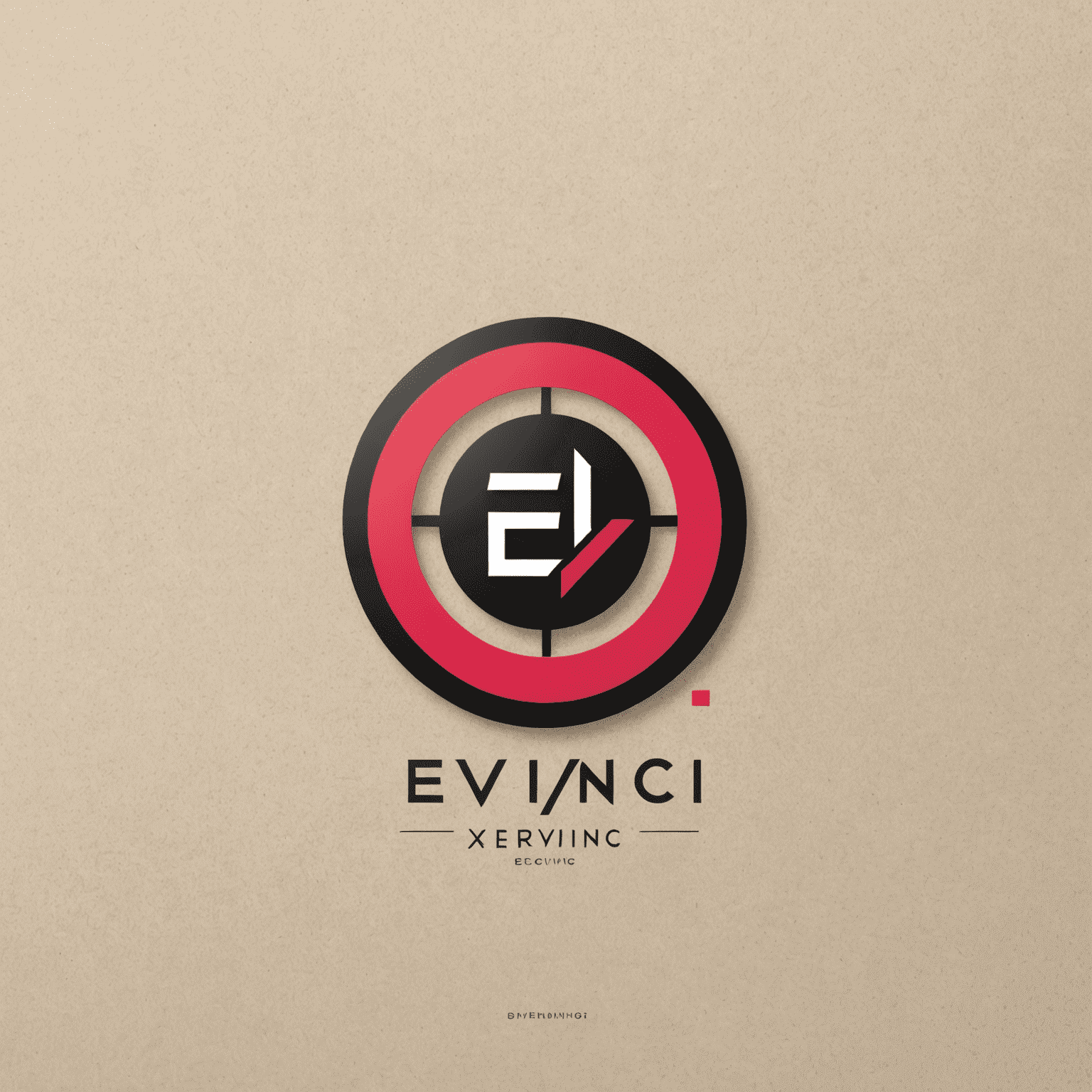Eviivc logo - Modern and sleek design incorporating red, pink, and black elements, symbolizing efficient management tools for guest houses and mini-hotels