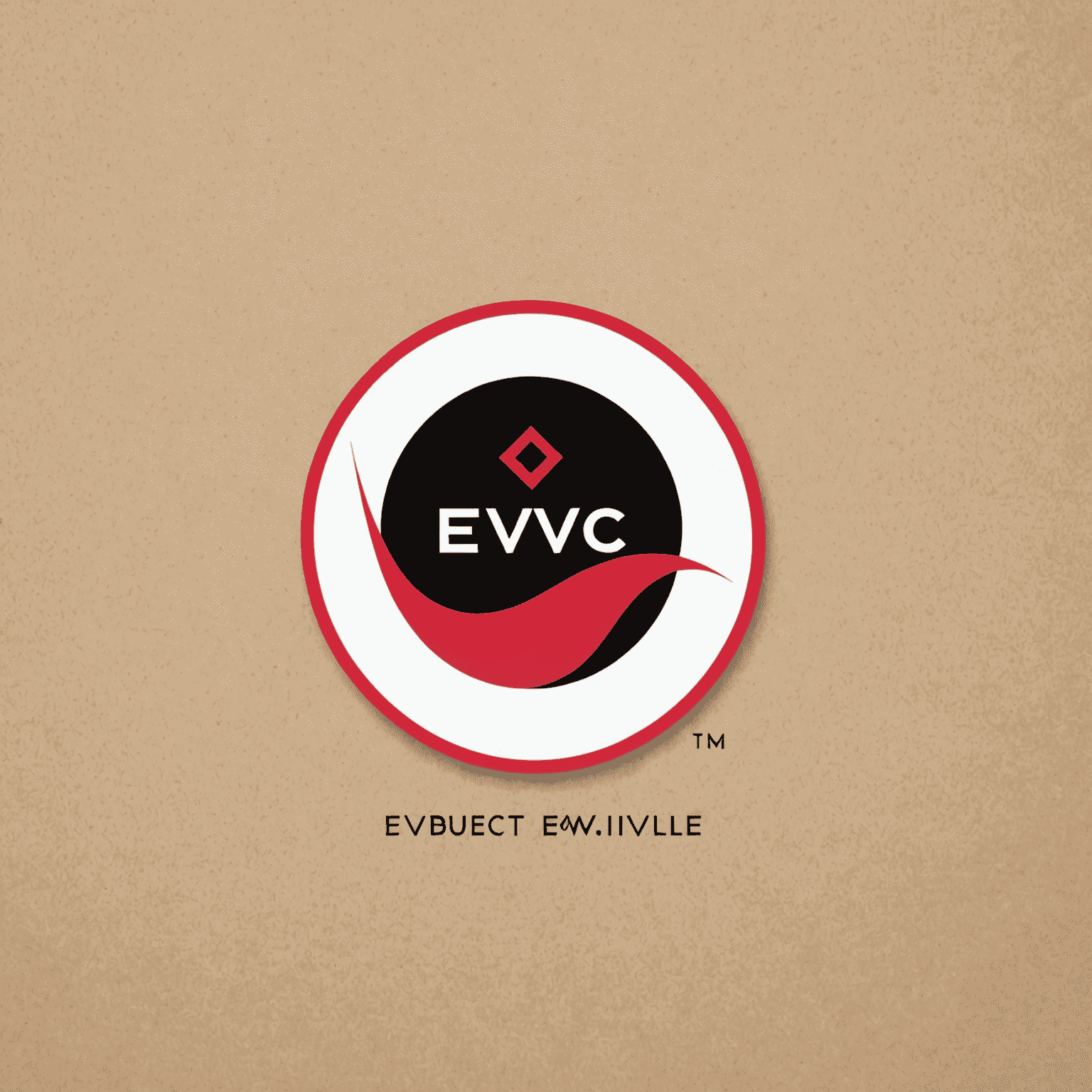 Eviivc logo - Modern and sleek design incorporating red, pink, and black elements, symbolizing efficient management tools for guest houses and mini-hotels