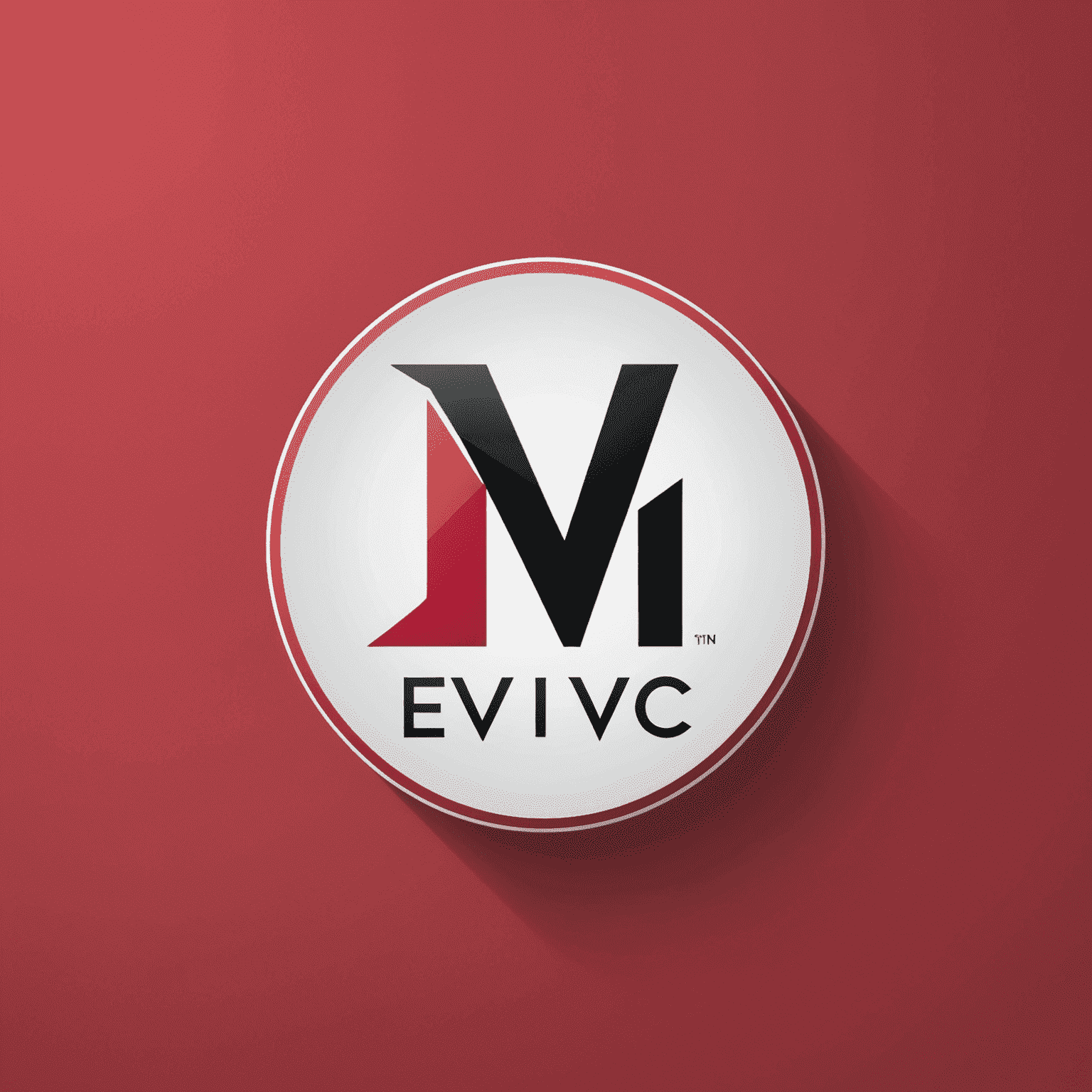 Eviivc logo - Modern and sleek design incorporating red, pink, and black elements, symbolizing efficient management tools for guest houses and mini-hotels