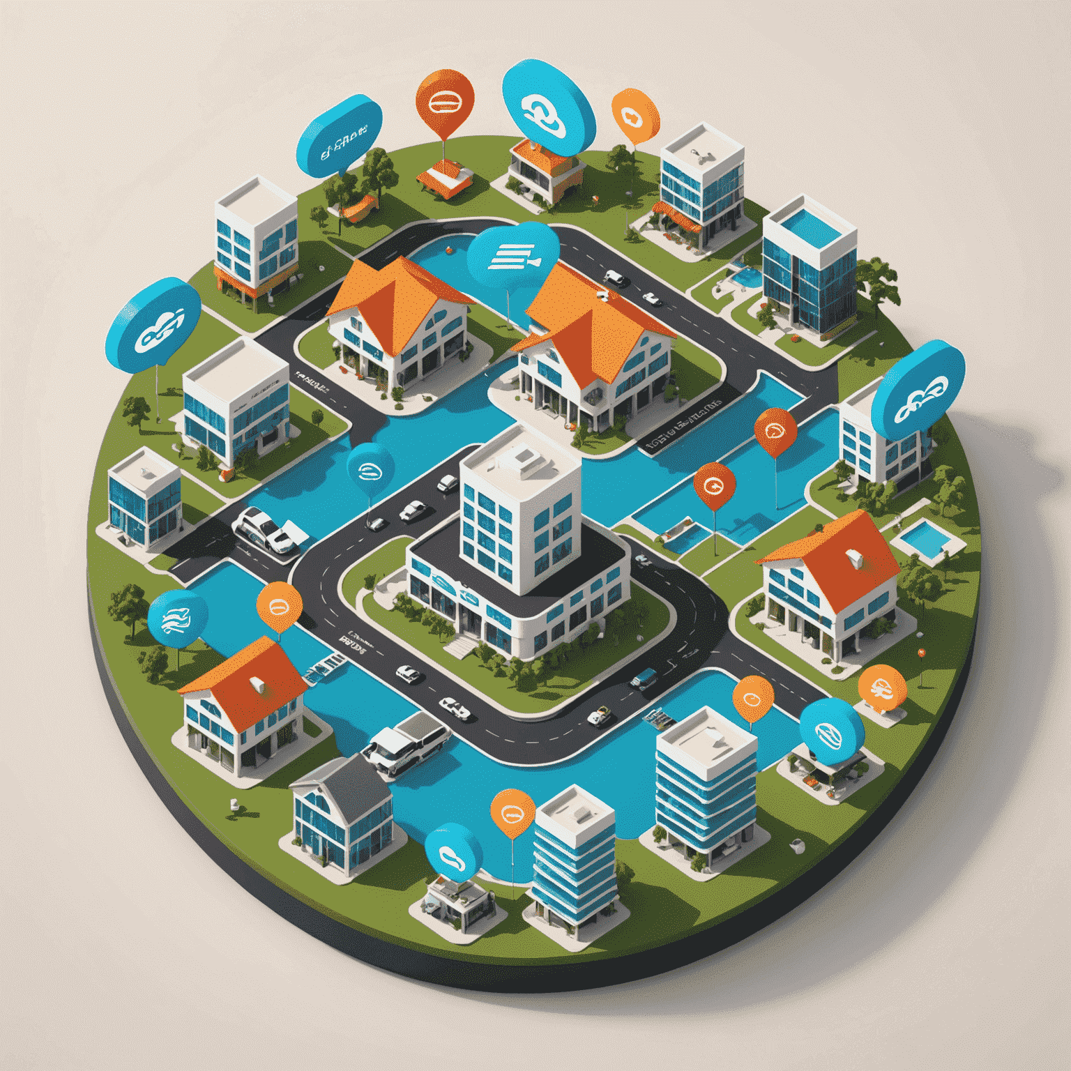 A visual representation of channel distribution showing multiple online travel agencies and booking platforms connected to a central property management system. The image displays logos of popular OTAs and a stylized hotel or guesthouse in the center.